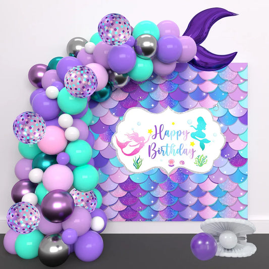 "Macaron Mermaid Balloon Arch Kit"