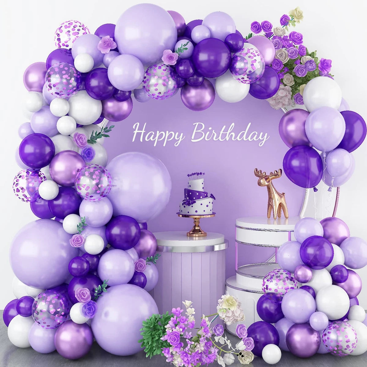 Purple Balloon Garland Kit for Parties & Events"